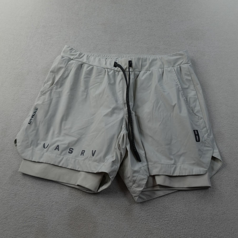 ASRV Tetra-Lite 5 Liner Shorts Mens Large Stone DSG-0865 Running Training